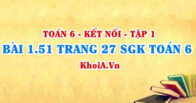 Bài 1.51 trang 27 SGK Toán 6 tập 1 Kết nối tri thức